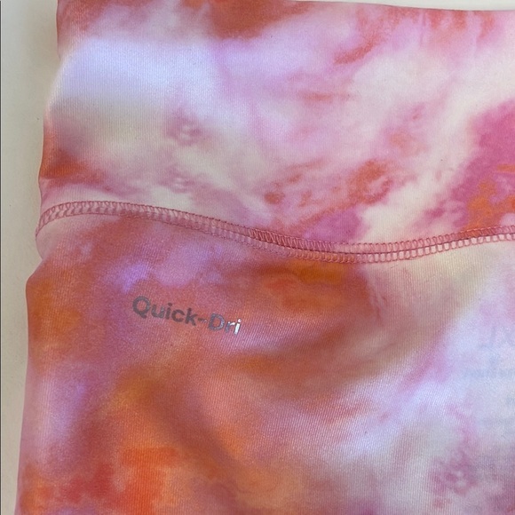 Xersion Pink and Orange Tie-Dye Bike Shorts - Picture 3 of 4